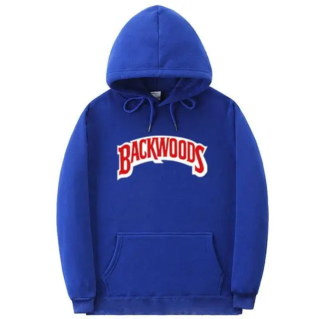 blueBA Толстовки с закручивающимися манжетами, уличная одежда, Backwoods, толстовка с капюшоном, Мужская модная Осенняя зимняя Толстовка в стиле хип-хоп, пуловер - Цвет: blueBA