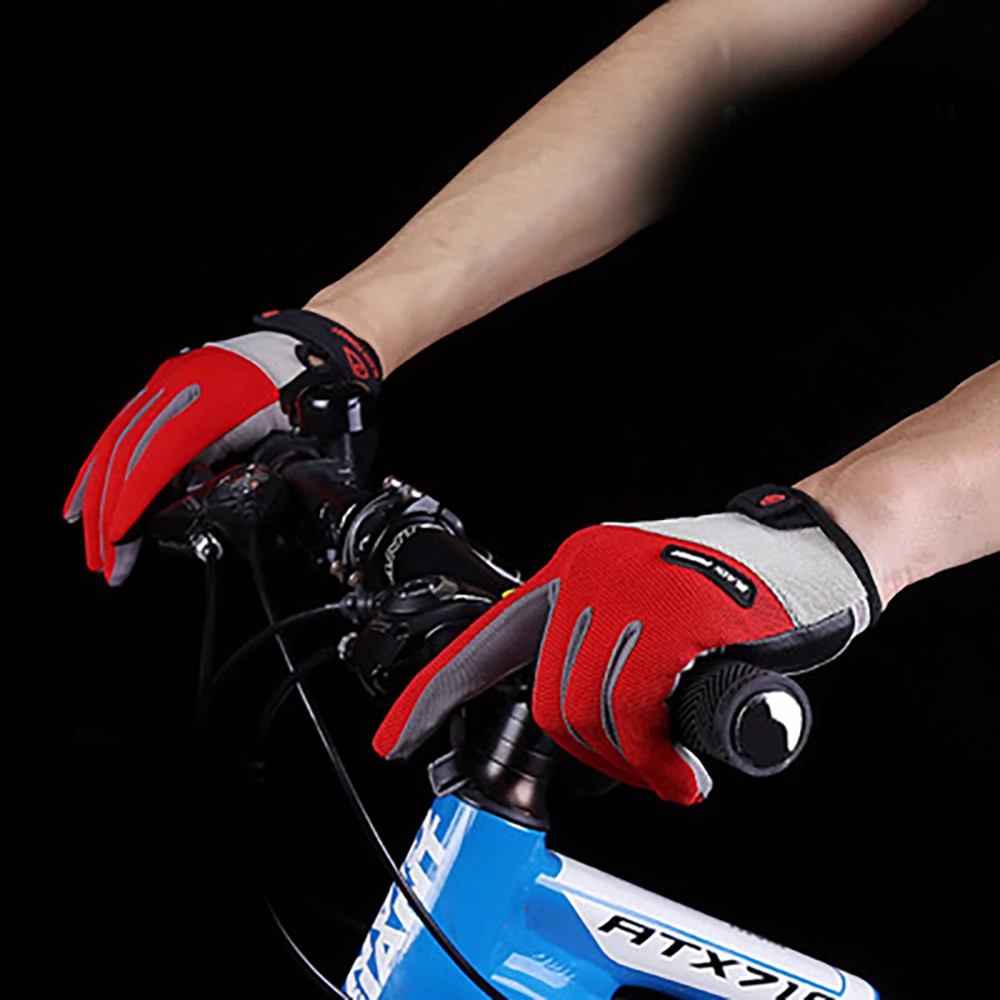 

Outdoor Summer Men'S And Women'S Sports Non-Slip Fitness Bike Full-Finger Riding Shock-Absorbing Touch Screen Gloves