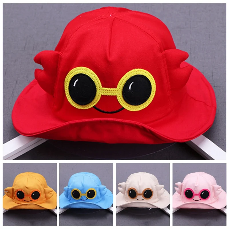 Панама для мальчиков и девочек детская пляжная с мультяшным рисунком летняя