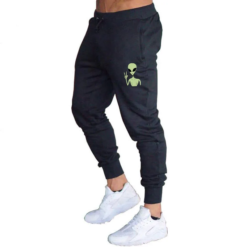

Spring and Autumn Men's Sports Running Pants Alien Printed Sports Football Pants Training Sports Pants Stretch Jogging Gym Pants