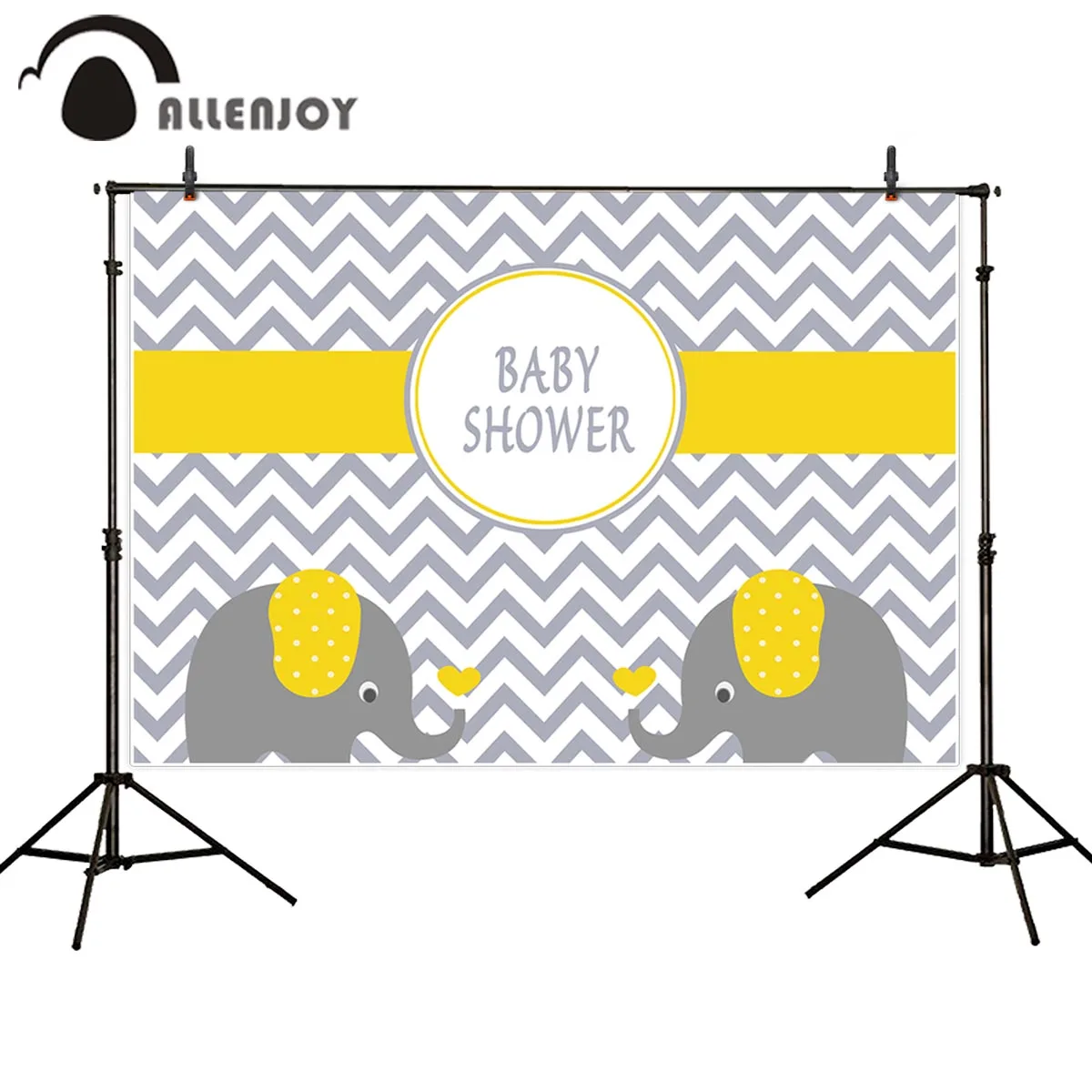 Allenjoy фоны для фотосъемки шеврон желтый слон детский душ день рождения фотостудии