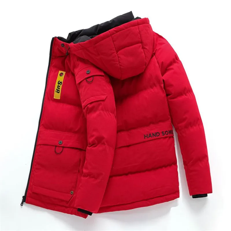 Зимняя мужская повседневная хлопковая куртка теплое пальто толстое Мужская