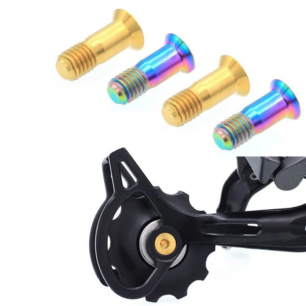 

Винты с направляющей заднего колеса из титана, 2 шт., M5x14.2, винты с плоской головкой для крепления звездочек