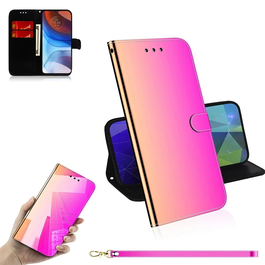 Зеркальный кожаный флип чехол для телефона Xiaomi Redmi Note 10 9 8 Pro 9S 10S 9A 9C 8T 9T 7 7A книжка с