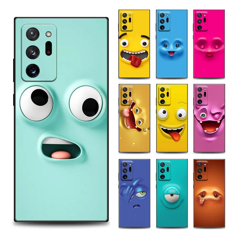 

Cartoon Art Funny Faces Phone Case for Samsung M01 M11 M12 M21 M31 M32 M42 M1 M22 M41 M52 M62 Note 20 8 9 10 Plus Silicone