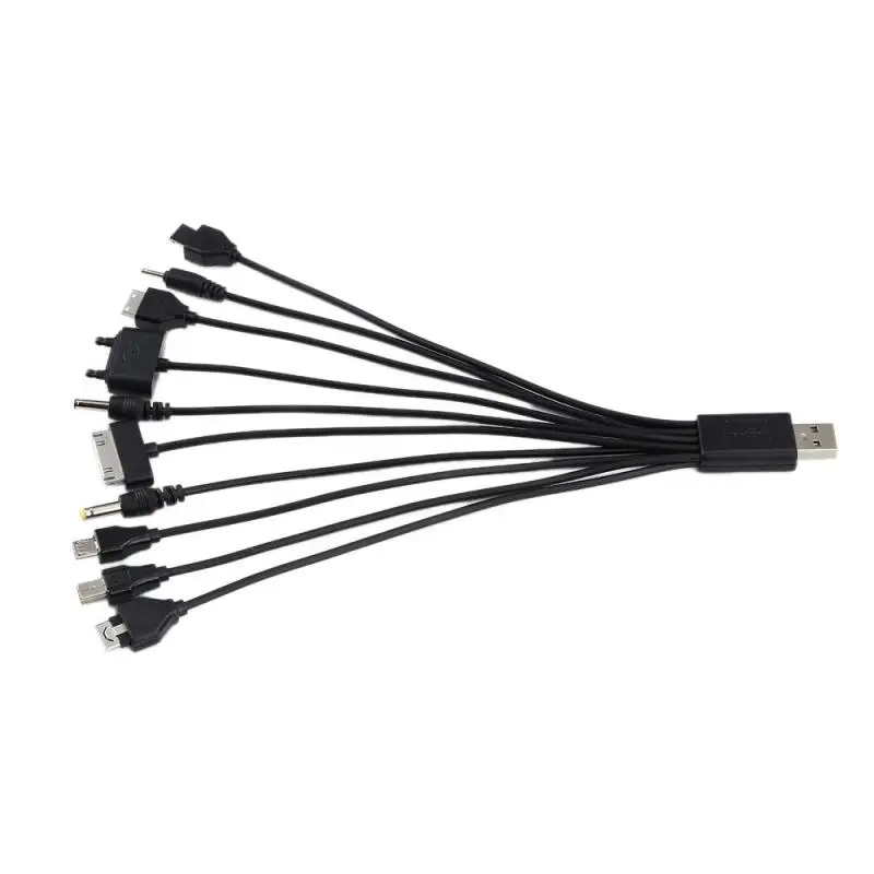 Многофункциональное зарядное устройство 10 в 1 USB-кабели для IPod Motorola Nokia Samsung LG Sony