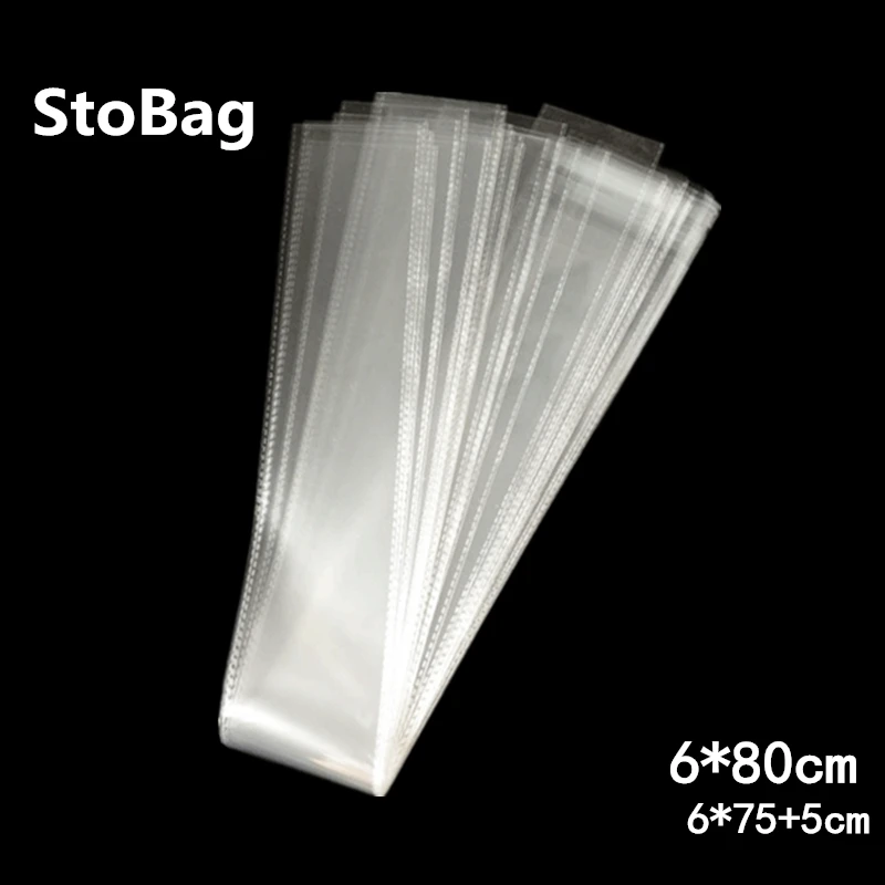 Прозрачные самоклеящиеся пакеты StoBag маленького размера 6 Х80 см 200 шт. | Дом и сад