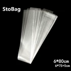 Прозрачные самоклеящиеся пакеты StoBag маленького размера, 6 Х80 см, 200 шт.