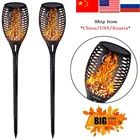 33LED Mpow пламя солнечный светильник s 2 шт.лот Танцующая Мерцающая лампа водонепроницаемый солнечный светильник садовые светильники для дорожки Газон лампа