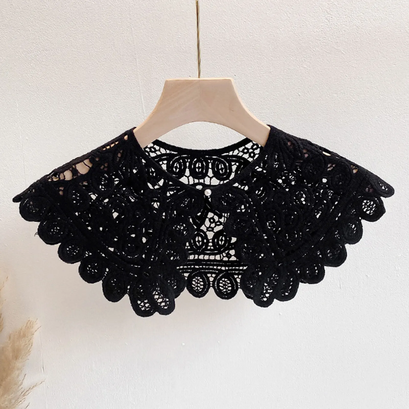 Твердые Цвет Для женщин Съемная отворот поддельные свободного кроя с воротником