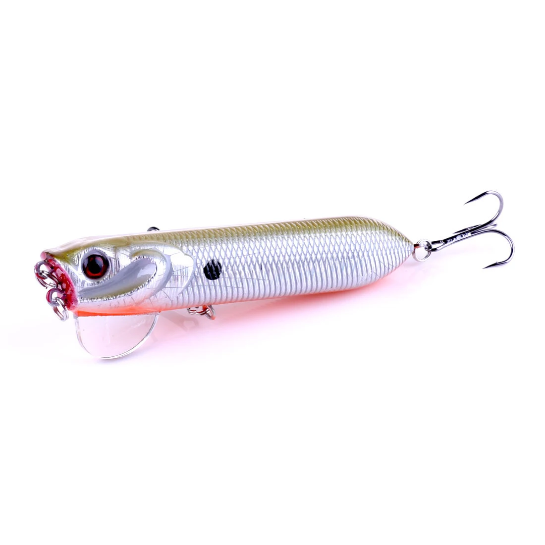 

1PCs 9.5cm 18g Tube Shape Popper Lures Hard Plastic Crankbait Wobblers Baits 3D Eyes Floating Fishing Tackle 8 colors hot sell