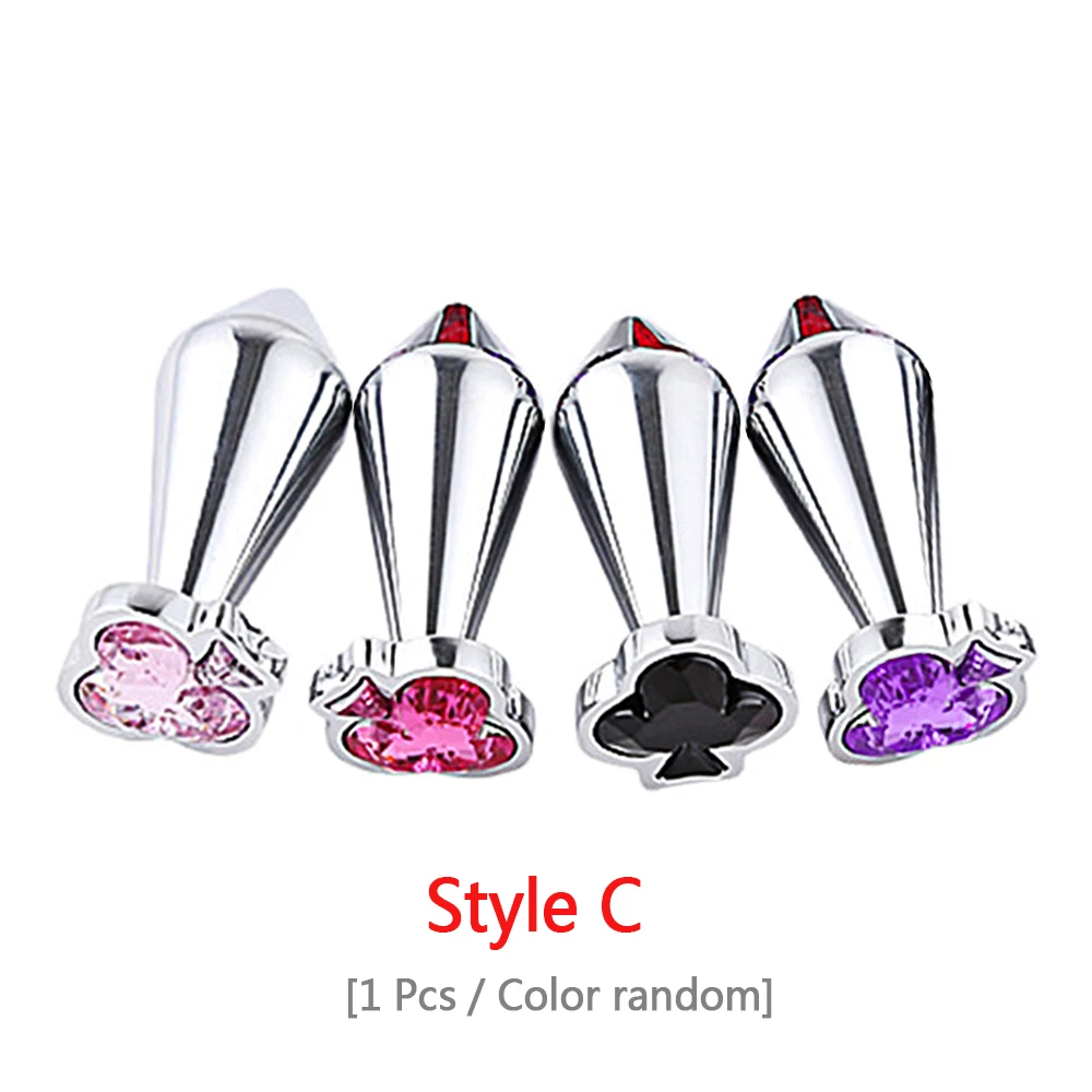 Новинка коническая металлическая Анальная пробка в форме игральной карты