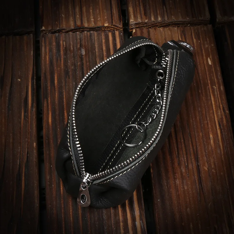 Кожаный чехол для ключей мужчин и женщин кошелек автомобильного ключа с