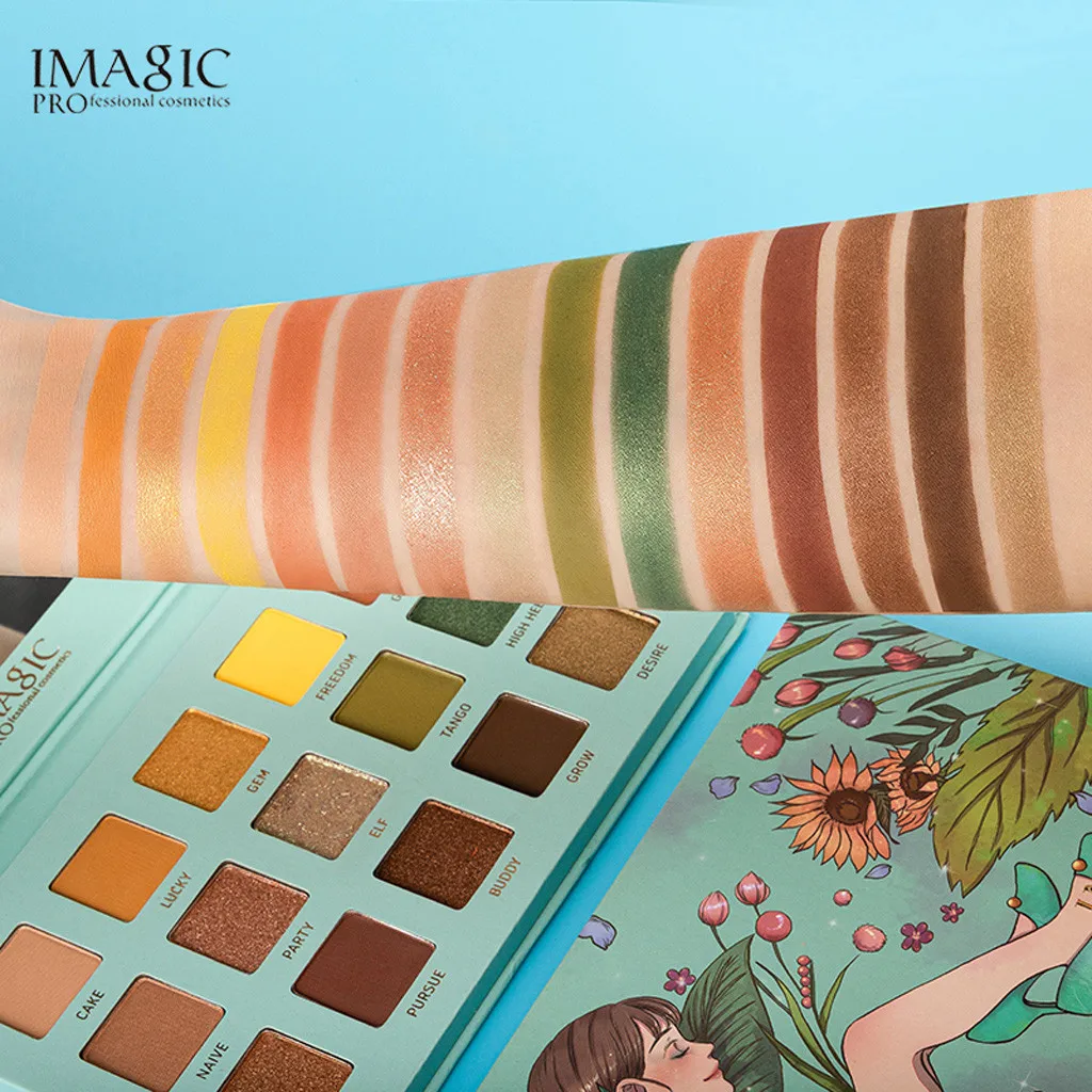 Палитра теней для век косметические тени 15 цветов водостойкие матовые косметика