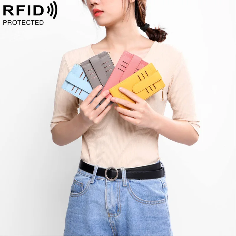 Женский кошелек Multfuntion Противоугонный RFID клатч новинка 2020 короткий модный