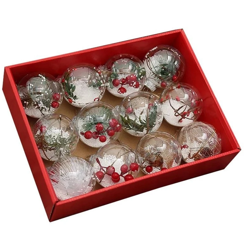 

Christmas Ball Decor Transparent Globe Hanging Ball Tree Decoration for Christmas Party Supplies