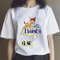 bambi tshirt disney kawaii cartoons printed t shirts women cute summer unisex o neck short sleeve loose casual oversized t shirt