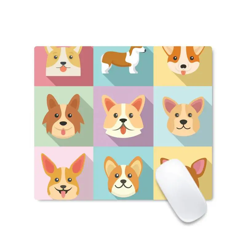 

Corgi cute dog gamer play mats Mousepad Non-slip Cushion Square Thickness 2mm
