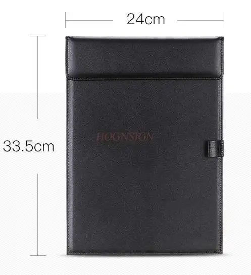 

High-grade leather a4 folder board office supplies student stationery business meeting writing pad writing board clip