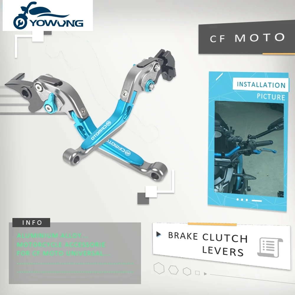 

Motorcycle-CNC Aluminum Alloy Folding Brake Clutch Levers and handle grips For CFMOTO CF Moto 250SR 250 SR 2020 2021 Accessorie