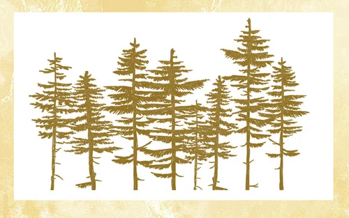 Moodtape винтажный деревянный прозрачный штамп розовое дерево для DIY скрапбукинга/фотоальбома декоративная печать резиновый штамп - Цвет: Pine Forest