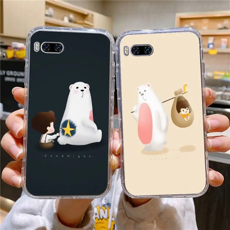 

Good Night Polar Bear Phone Case For Huawei P Mate P1 P2 P3 P4 1 2 Smart Z Pro Lite 219 Transparent Silicone Phone Case