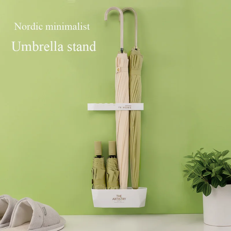 

Portable Wall Mounted Umbrella Stand Rack Solid Color Umbrella Storage Holder Shelf for Home Office Umbrella Holder