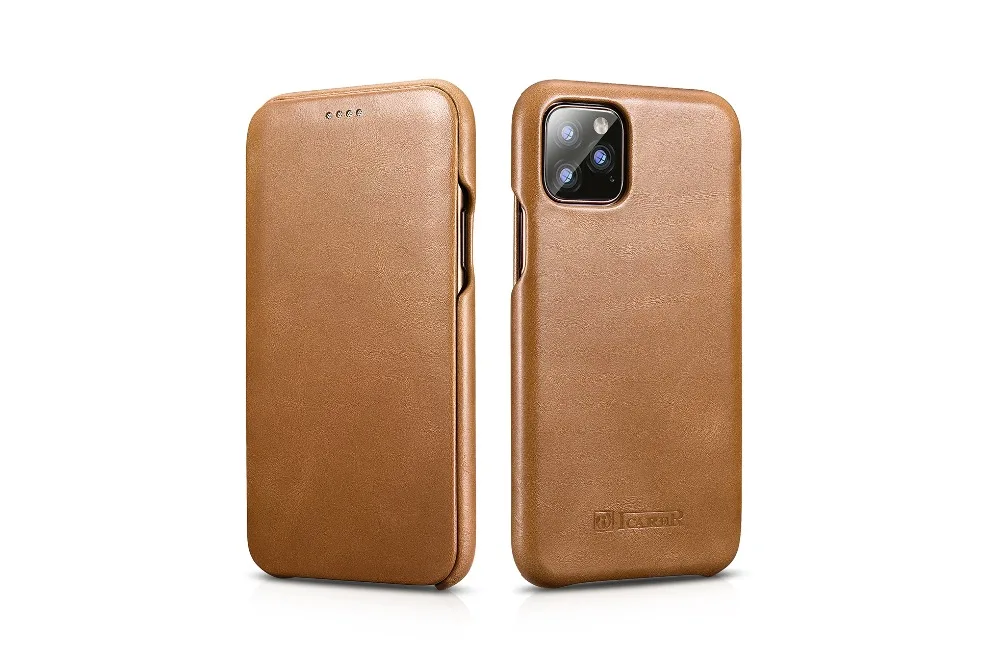 ICARER флип-чехол для iPhone 11Pro Max из натуральной кожи бизнес-книга Защитная крышка для Apple iPhone 11 бренд