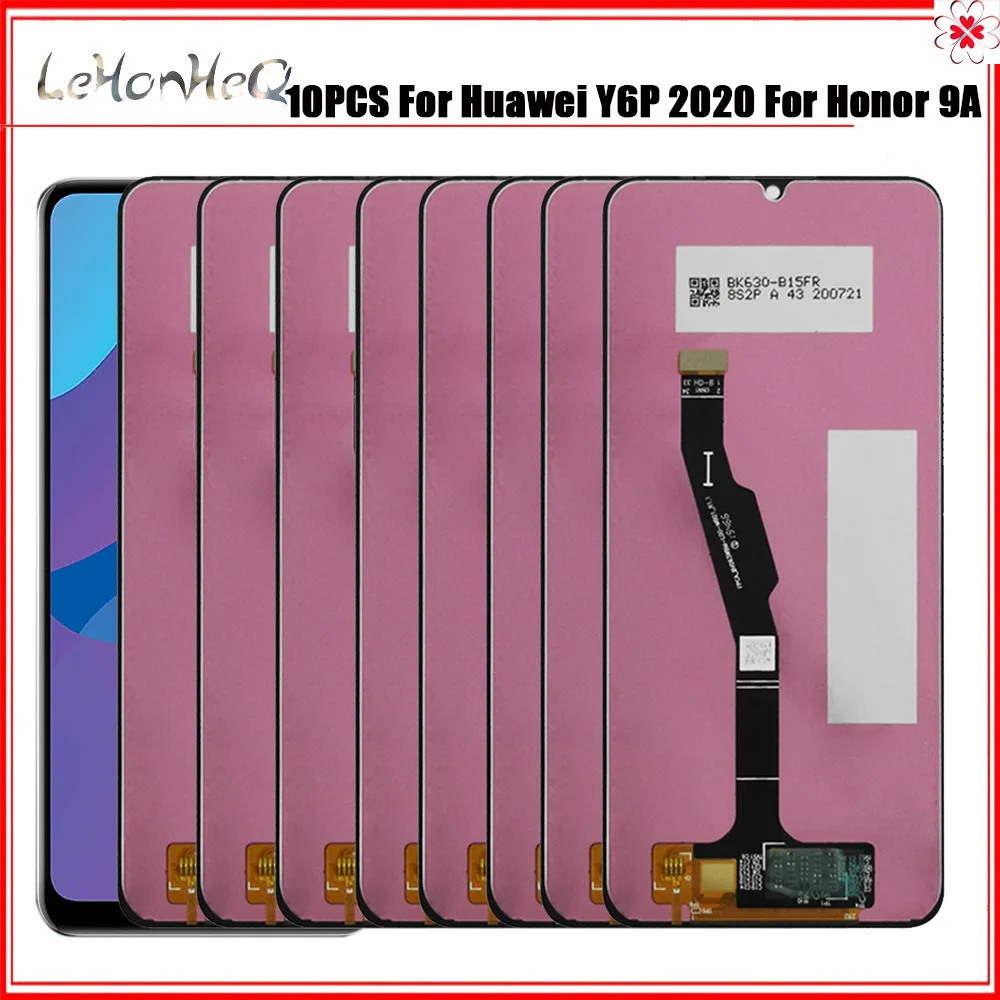 

Оптовая продажа, 10 шт./лот для Huawei Y6P 2020 LCD Enjoy 10E дисплей, сенсорный экран в сборе, Φ для Honor 9A, MED-L29 LCD