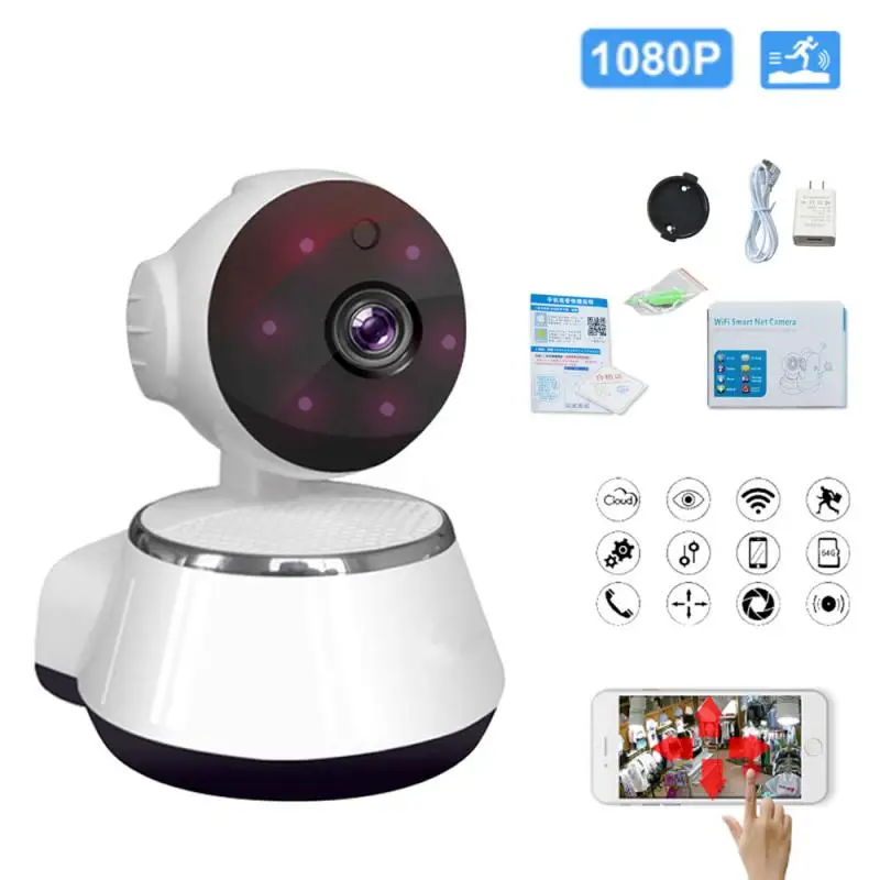 Мини веб камера Wifi смарт Камера HD 1080P облако Беспроводной IP интеллигентая (ый)