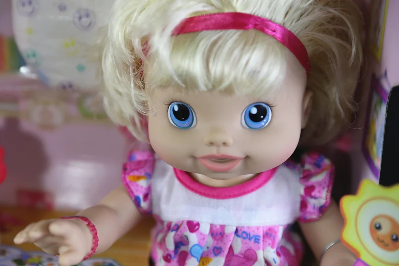 

[New] 35cm Newborn baby doll Can Drink Water Milk Comb hair Change diaper Pee Talking Laugh Kick Reborn Baby Dolls girl gift