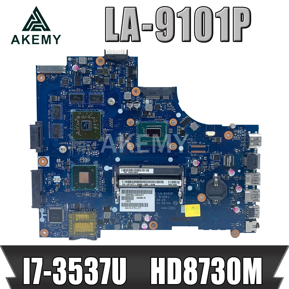 Для For DELL inspiron 3521 5521 V2521 LA-9101P CN-00P55V 00P55V 0P55V материнская плата для ноутбука с I7-3537U cpu и