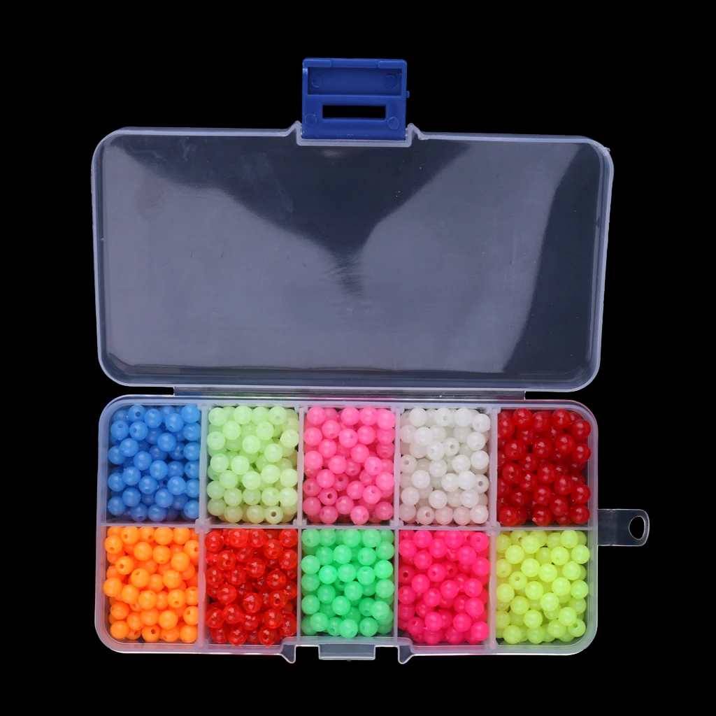 

1000 Pieces Luminous Fishing Beads Lure Glow Beads Fishing Fishing Beads Kit