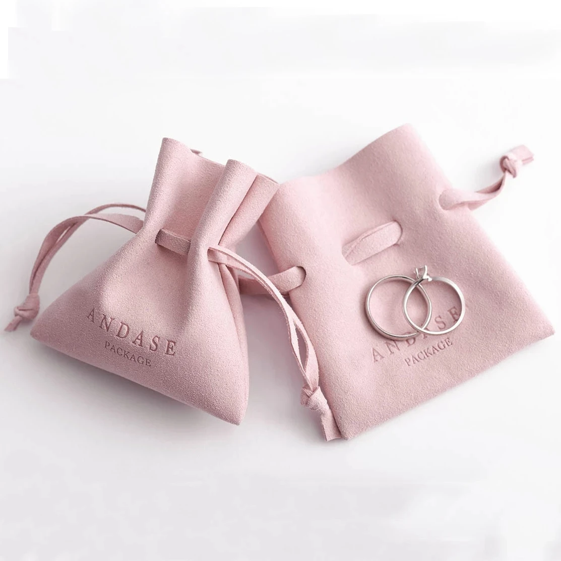 100pc 200pcs 7x8cm Customized With Own Logo Microfiber Pouch Jewelries Packaging Bag Debossed Personalized Organizer - купить по