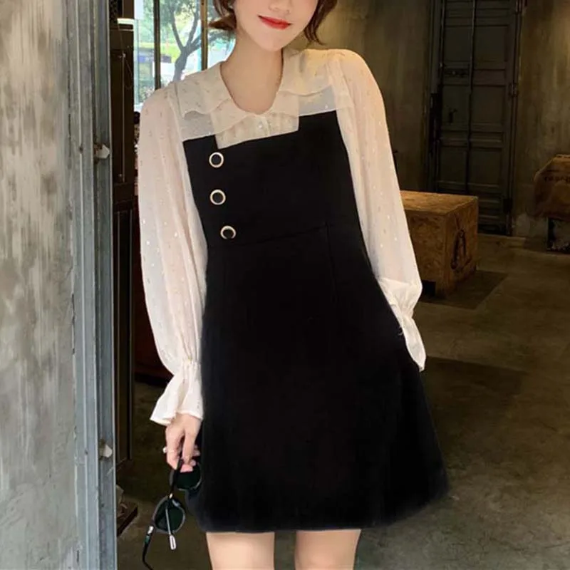 PERHAPS U Женский комплект из двух предметов без рукавов платье на бретельках черная