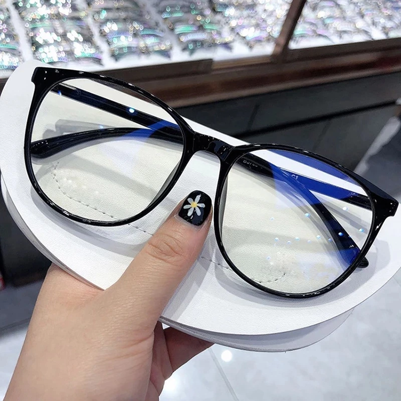 

Anti Blue Light Glasses Round Computer Glasses Blocking Filter Men Women Super Light Frame Eyeglasses Pink Clear Spectacles