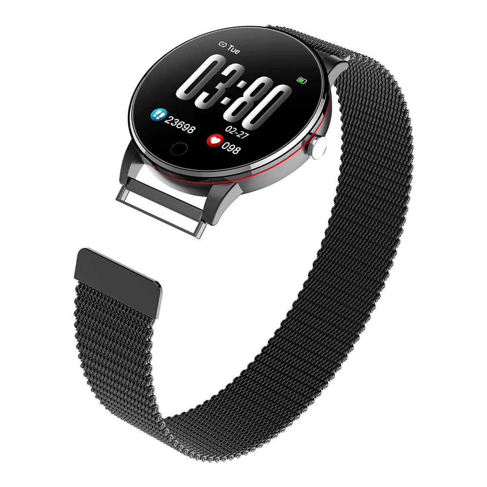 Модный умный Браслет Q19 большой экран Водонепроницаемый фитнес-браслет с