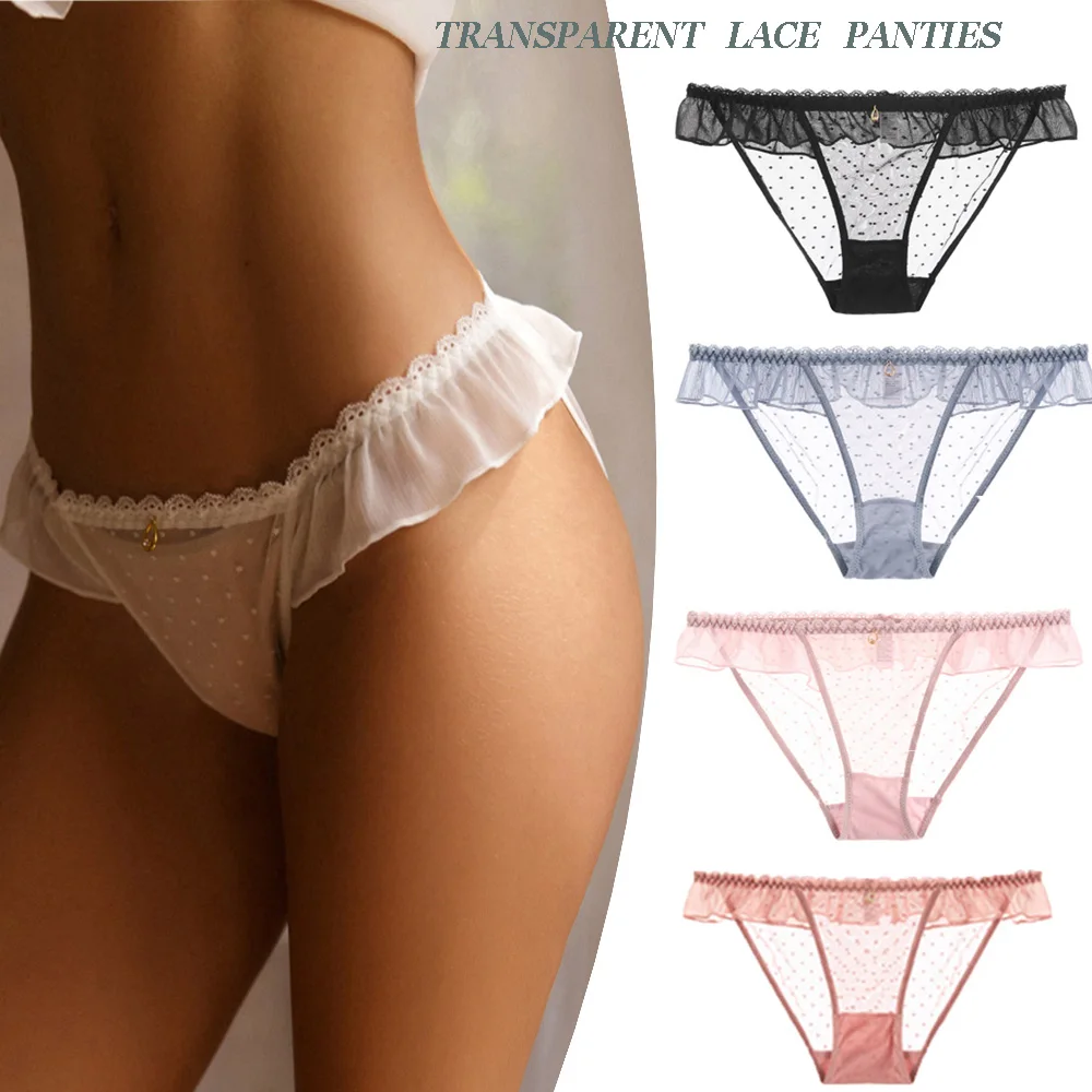 

Transparent Lace Women Panties Temptation Low waist Sexy Underwear Mesh Breathable Lingerie 6 Colors Intimates