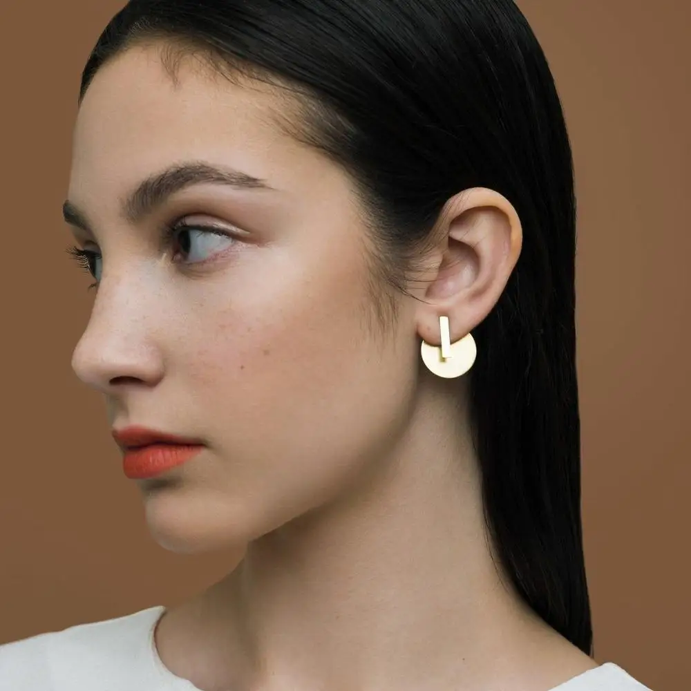 ALYXUY новые модные Геометрические Квадратные круглые серьги в форме монеты для