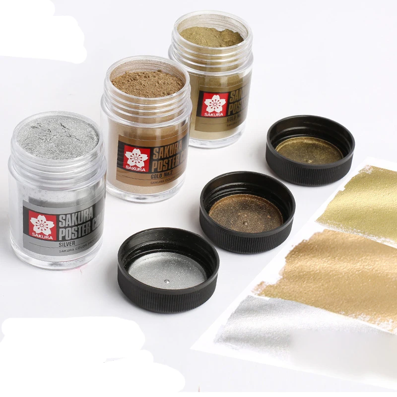 Пигмент для нанесения краски золотого и серебряного цвета 6/8/12 цветов 30 мл товары