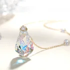Новый спираль кулон ожерелье Красочный бусин кристаллов от Swarovski для женщин Свадебные украшения DIY Золото Серебро Цвет Цепочка Воротник