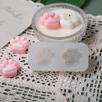 diy cat paw candles mould crystal epoxy resin casting mold aromatherapy plaster soap 3d silicone mold aromatherapy candle making