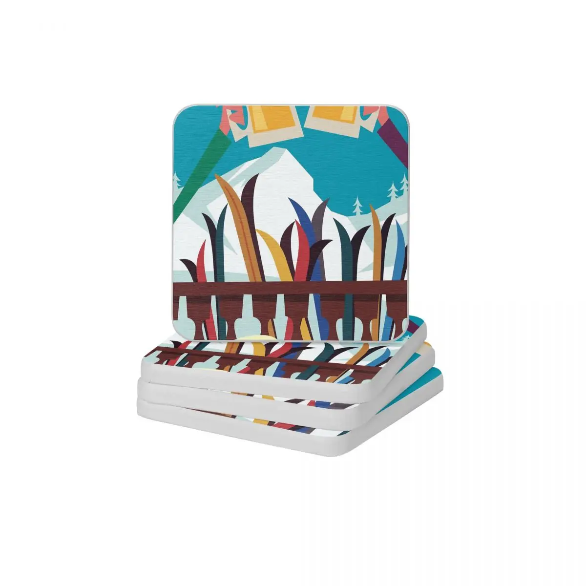 

Flachau Ski Natural Diatomite Square Round Coaster Quick-drying Cup Bonsai Mat Soap Toothbrush Pad 10x10cm