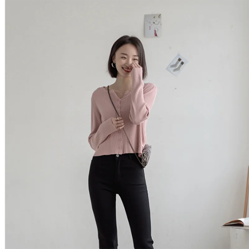 

Autumn 2021 Korean Version of The New Fashion All-match Loose Jacket Gentle Knitted Cardigan Sweater Women