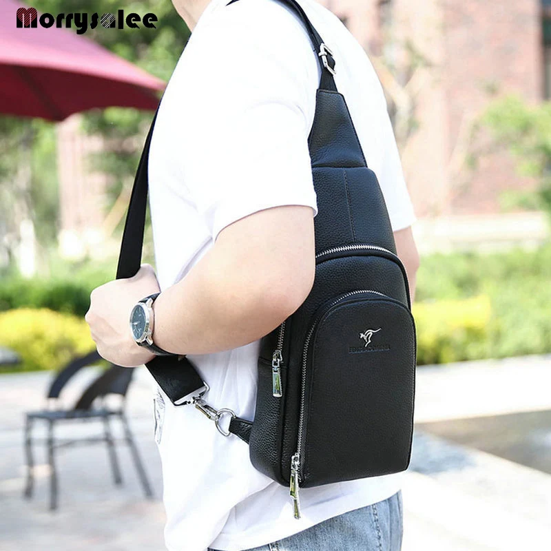 Мужская нагрудная сумка Повседневная водонепроницаемая через плечо | Багаж и