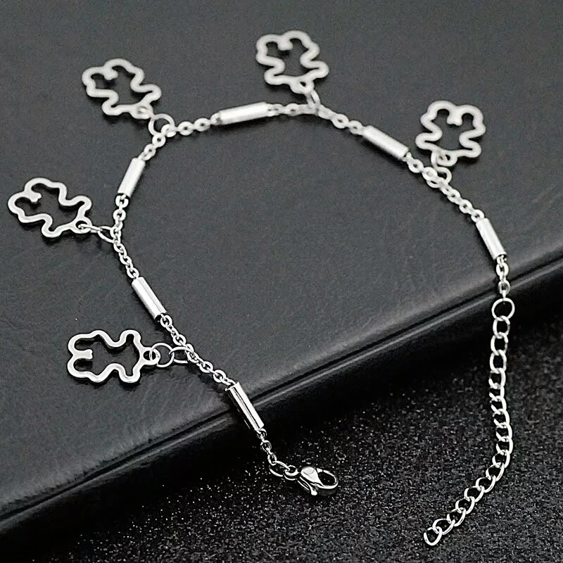 

Explosion Bear pendant stainless steel Bracelet accessories lovely gift unique