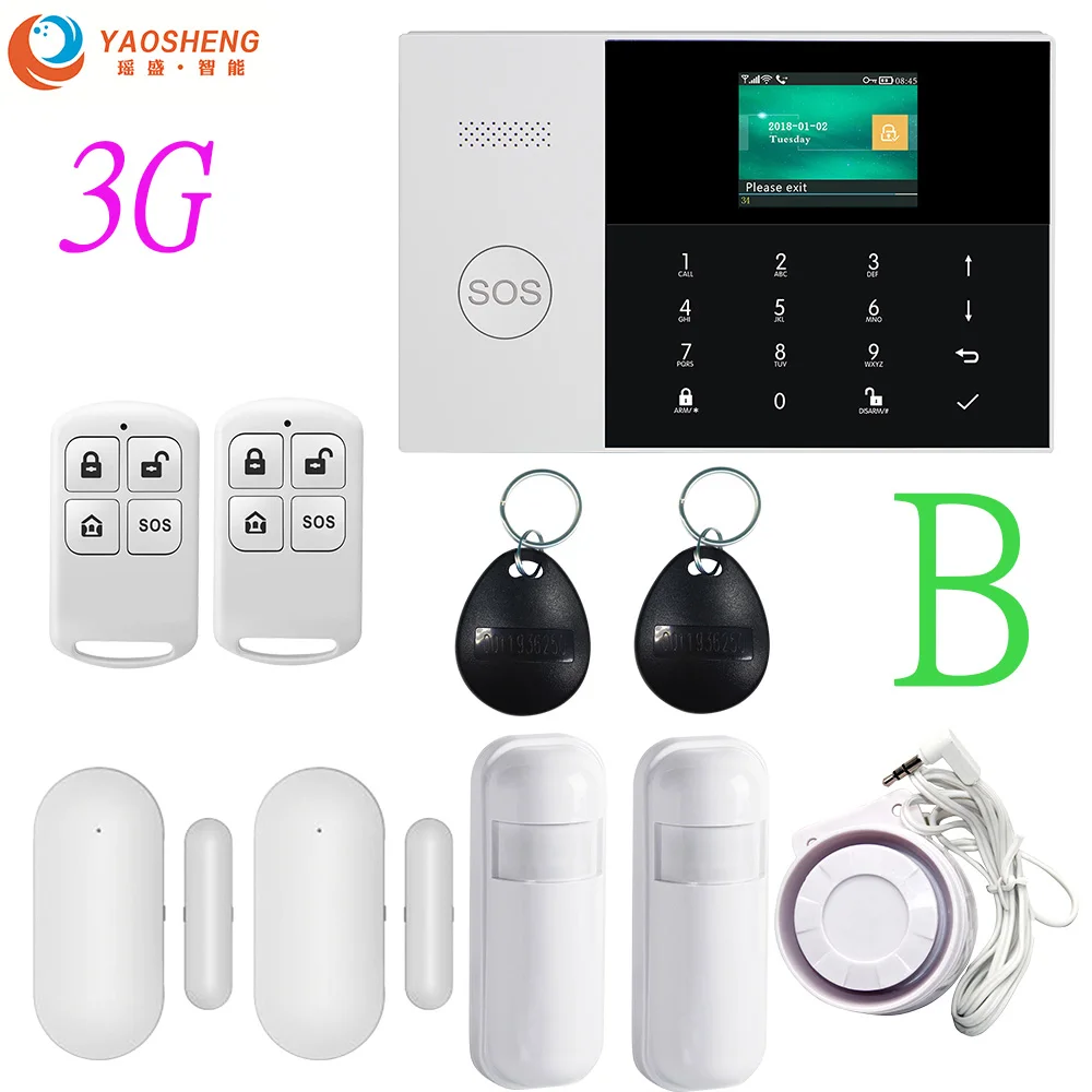 YS-023-PG-105-3G-B 3g Беспроводной Wi-Fi SIM GPRS SMS смарт-пульт дистанционного управления APP Top Home/Factory/House охранная сигнализация хост для IOS Android - Цвет: YS-023-PG-105-3G-B
