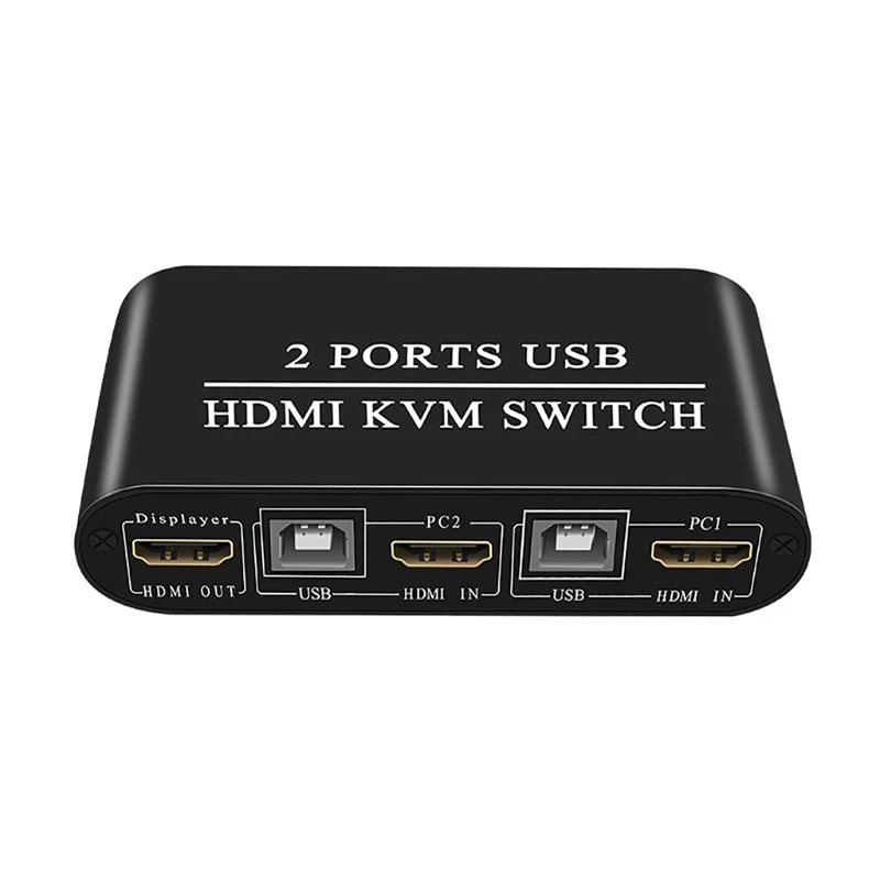 

Многофункциональный KVM-переключатель 4K, совместимый с разрешением, 2 порта USB, ручной переключатель, разделитель клавиатуры и мыши
