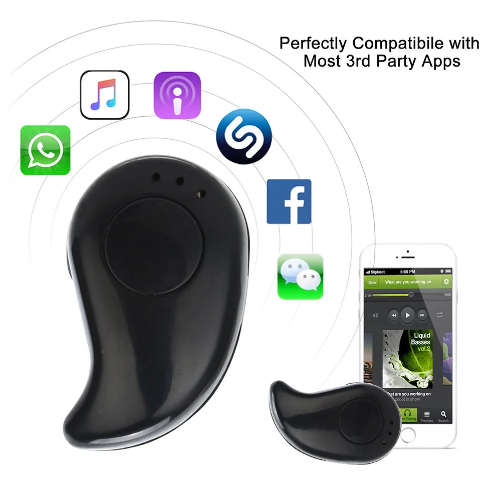 S530 New Hands free Mini Wireless Bluetooth Headset Stereo Earphone For iPhone /Samsung/Huawei/Xiaomi | Электроника