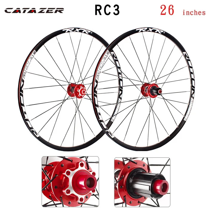 Bestellen Mountainbike Off Road MTB Carbon Fahrrad Laufradsatz 26 Zoll RC3 Disc Bremse 5 Lager 7-11speed Steckachse/QR Fahrrad Rad